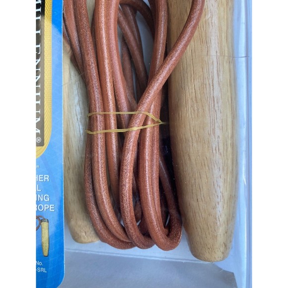 Millennium Fitness 9’ 6” Leather Jump Rope Ball Bearing Handles NIB - Picture 9 of 10